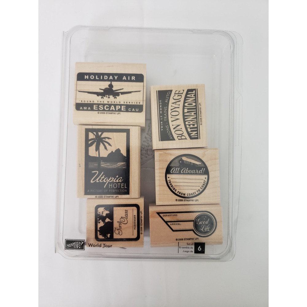 Y2K 2006 Stampin Up! World Tour Retired Travel Stamp Retro Crafting Set USA